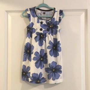 3T Tea Blue floral girls dress
